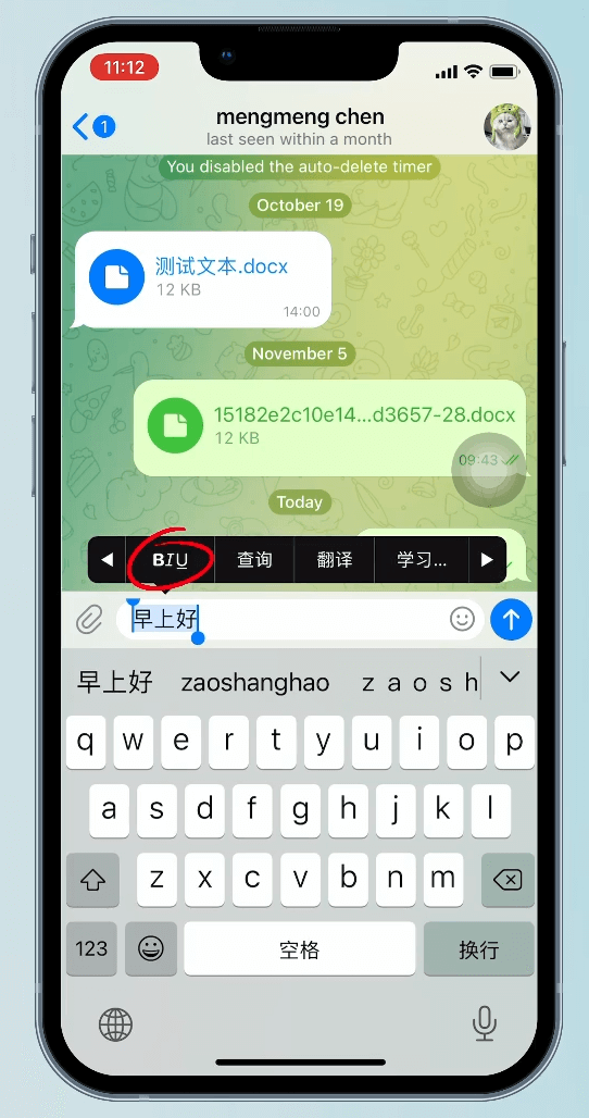 Telegram选择多类型消息